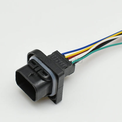 6 pin automotive connector locking structure and waterproof design for headlight plug