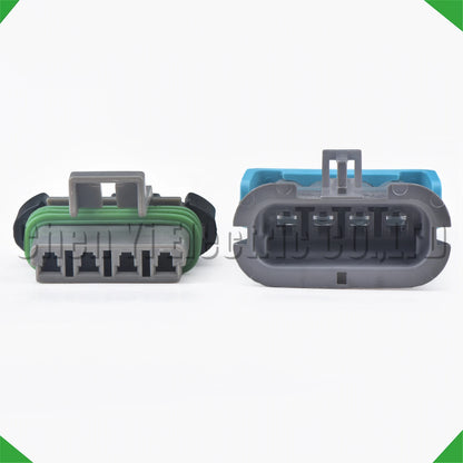 Automotive AC blower resistor wire harness connector installed on vehicle