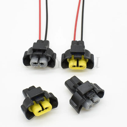 Application of 2 pin waterproof connector plug socket in vehicle fog light and headlight wiring system