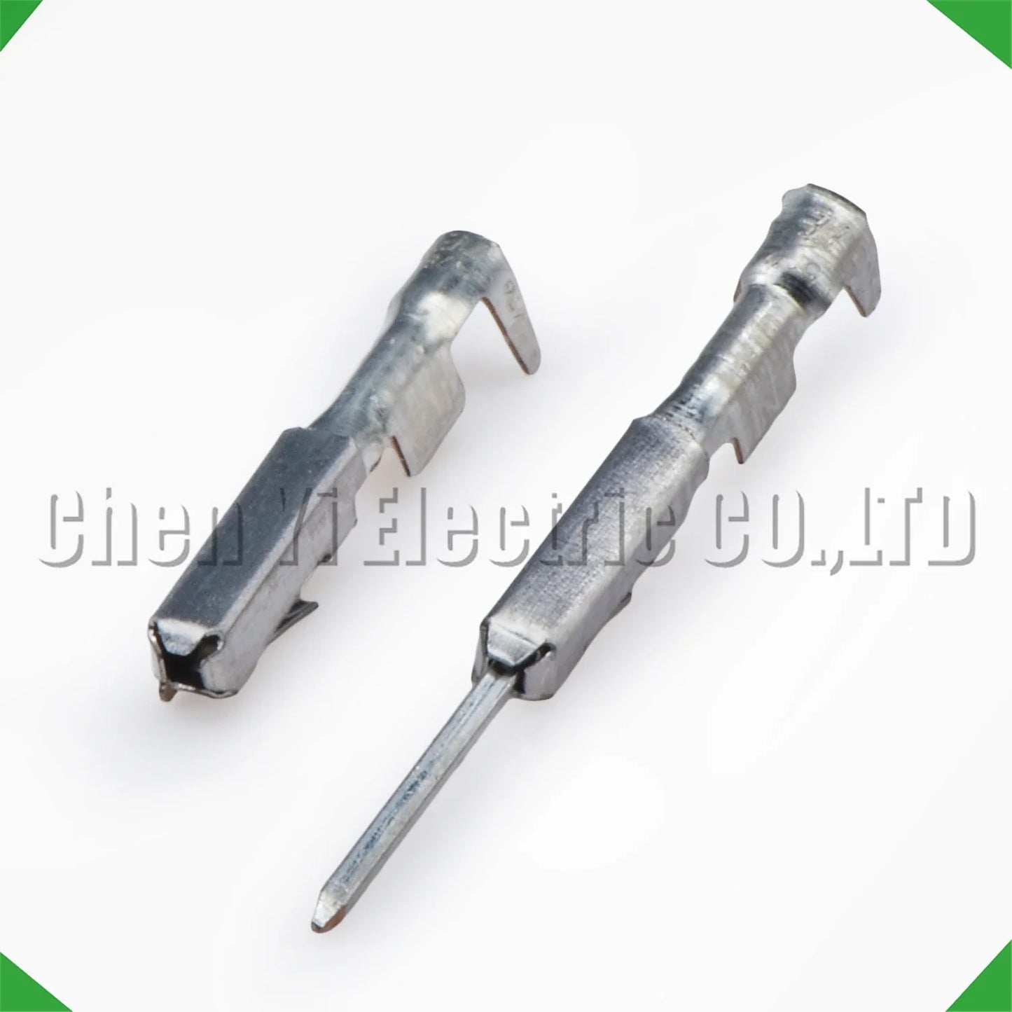 Wire crimp pins for automotive connector sheath