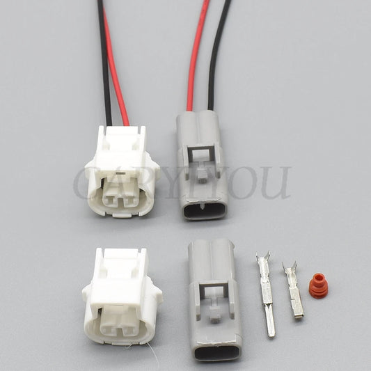 Female plug automotive wiring connector showing secure locking mechanism and sealed housing design