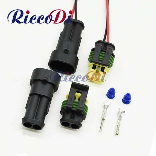 Front view of 2 pin automotive connector plug DJ7021YA-1.8-11 21 for wiring harness