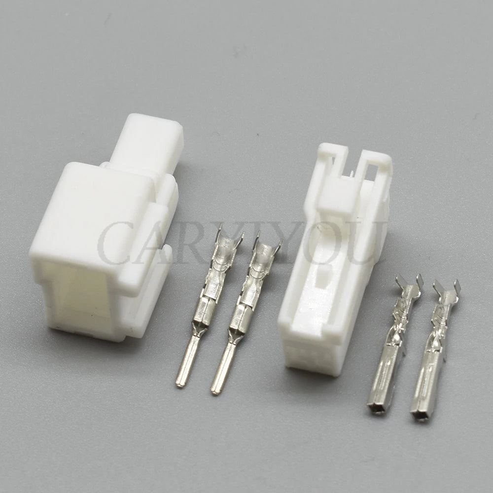 Reliable 2 pin automotive connector plug for trunk and tail lamp with secure terminal design