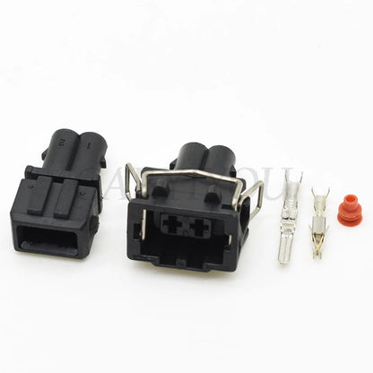 2 pin automotive waterproof connector plug and socket with durable housing for secure wiring harness connection 357 972 752