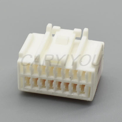 Female 8 pin automotive unsealed connector white 6098-1624 with locking structure
