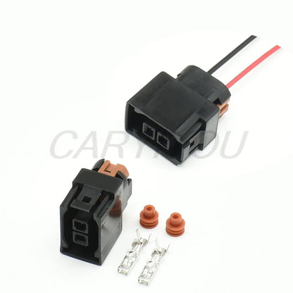 Reliable automotive 2 way female connector plug for wire harness and electrical system