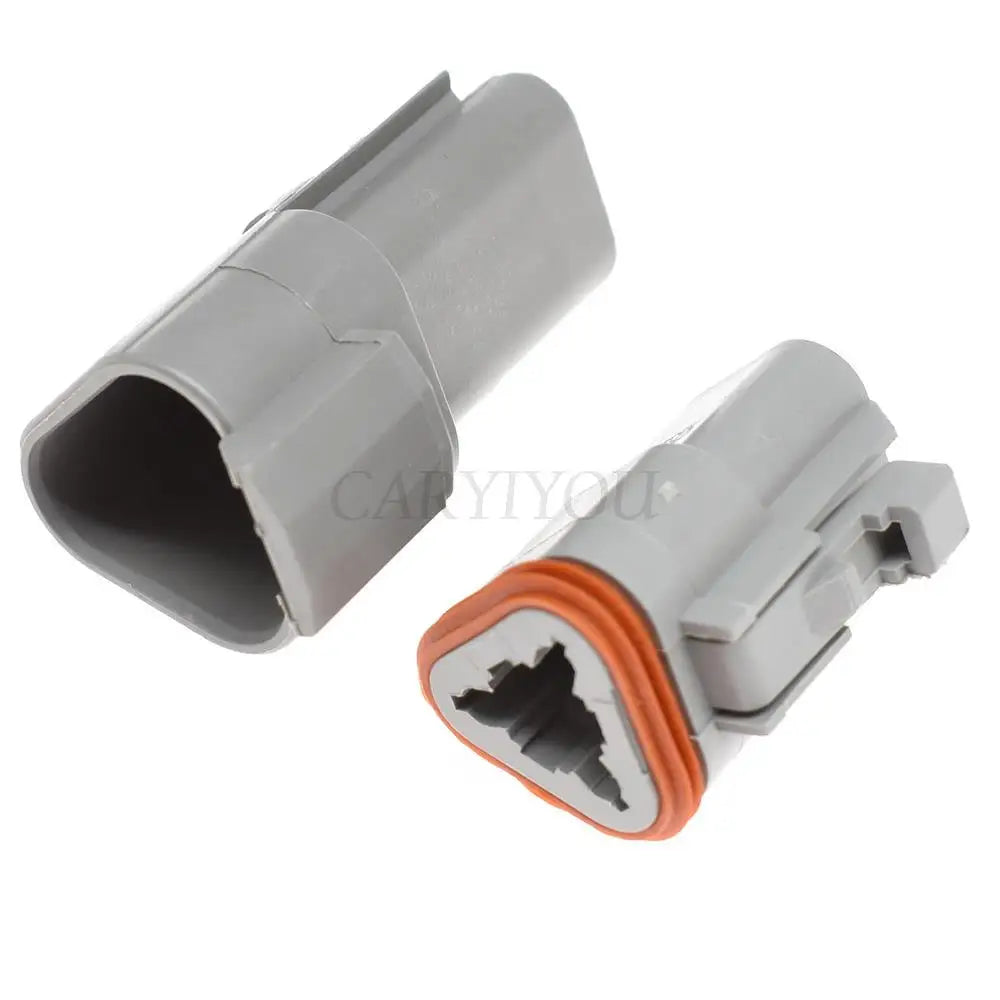 Deutsch DT automotive connector with secure locking structure and sealed housing