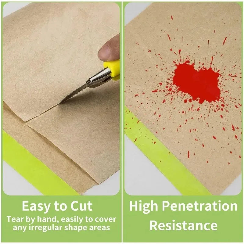 Automotive dust masking film for paint coverage and workshop protection
