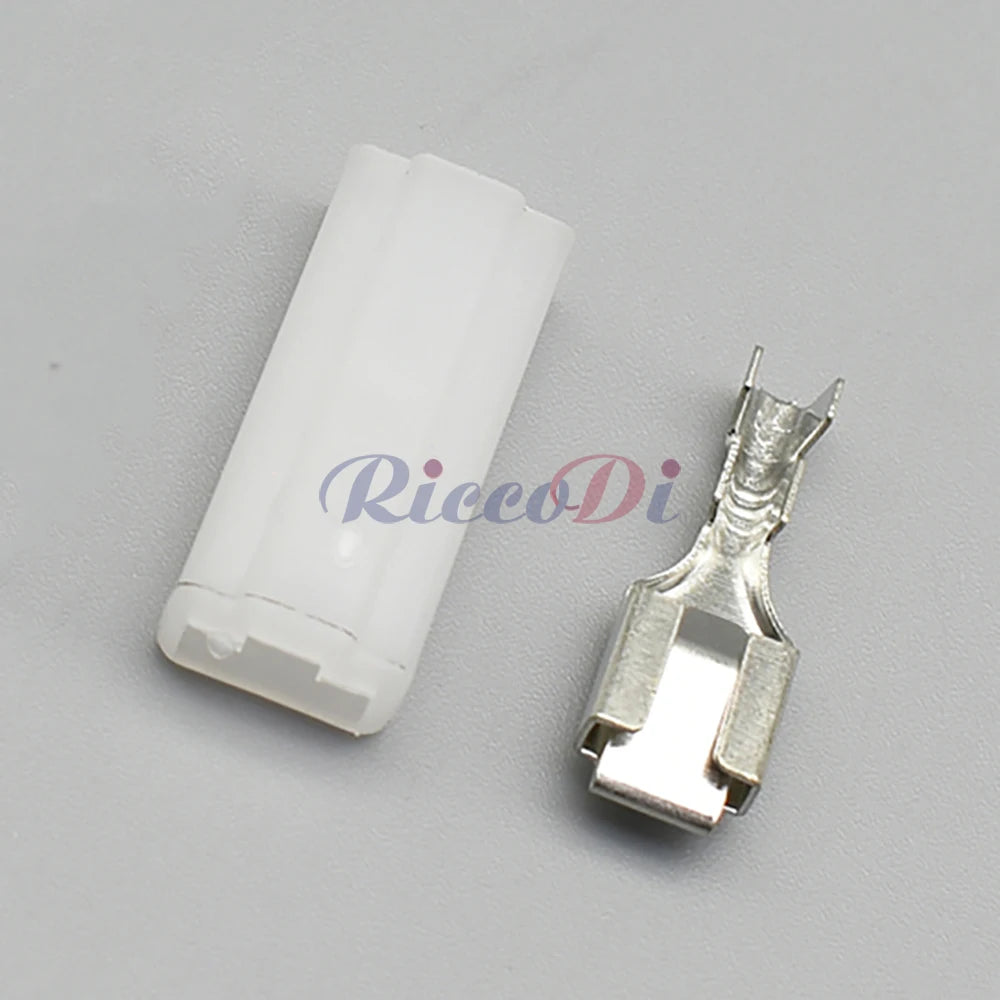 6.3mm female automotive connector installed in vehicle wiring harness for reliable power transmission