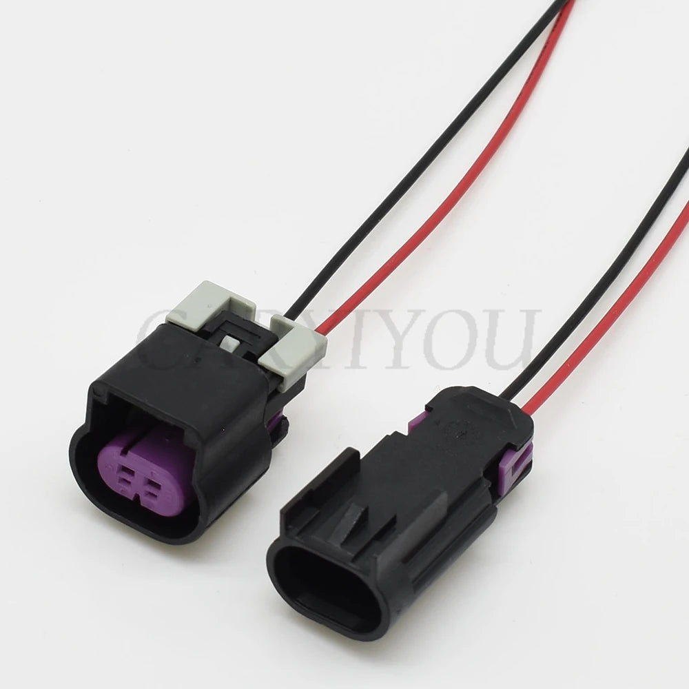 Application of female and male automotive wiring harness connector for oil pump systems
