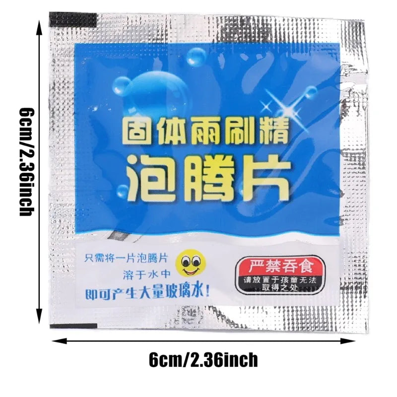 Automotive glass cleaner effervescent tablets
