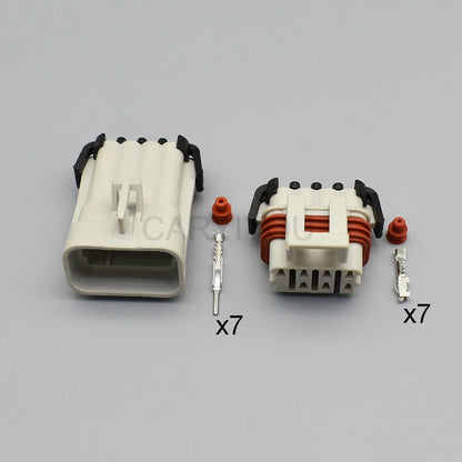 7 pin automotive grey connector locking structure and waterproof design