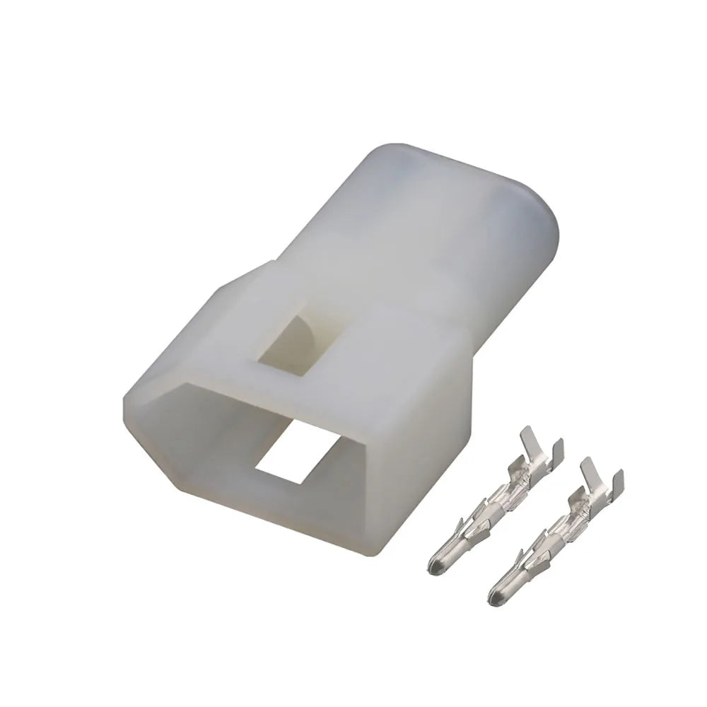 Application of 2 pin automotive wiring harness connector plug in vehicle headlight electrical system