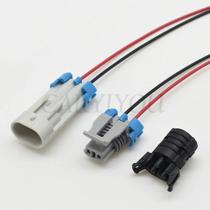 waterproof 2 pin automotive connector for jet valve electrical wiring