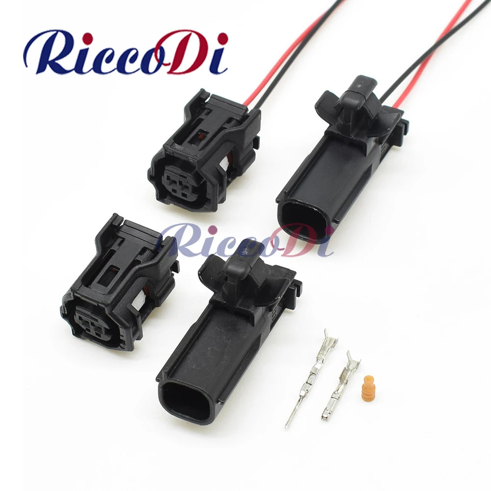 2 pin automotive connector plug for lid switch, hood lock, and ABS speed sensor 12416 / 90980-12416 secure wiring connections