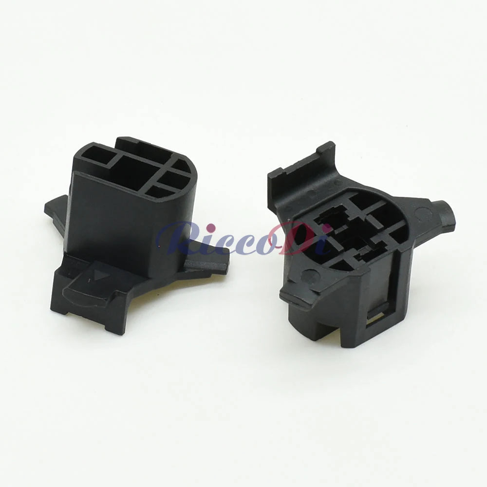 Black automotive lighting connector housing with durable material for long term vehicle use