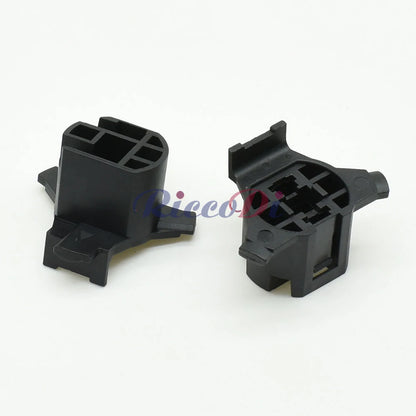 Black automotive lighting connector housing with durable material for long term vehicle use