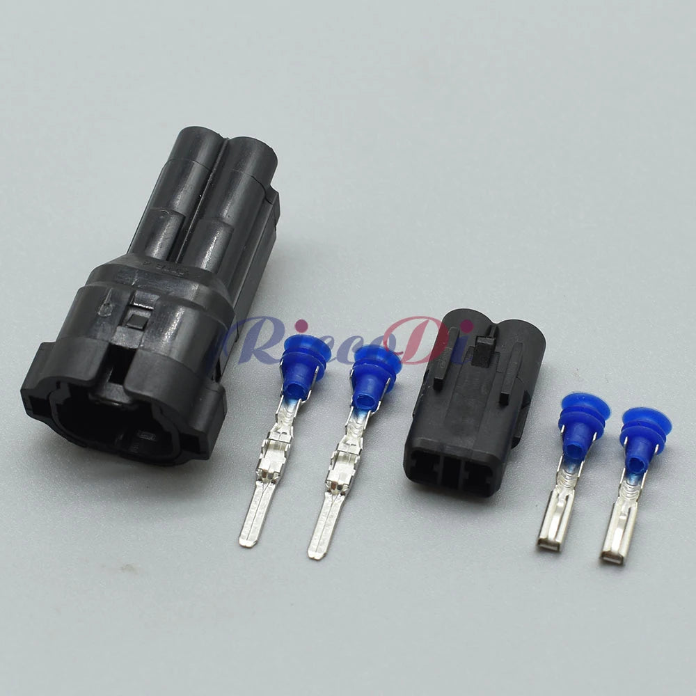 robust automotive 2 pin power connector plug with waterproof protection for battery and electronic systems