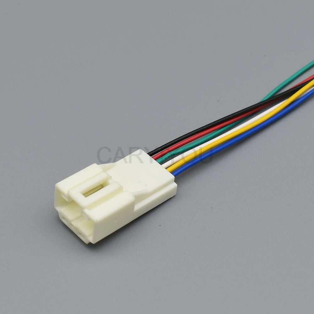 Automotive 6 pin rear view camera connector locking structure detail