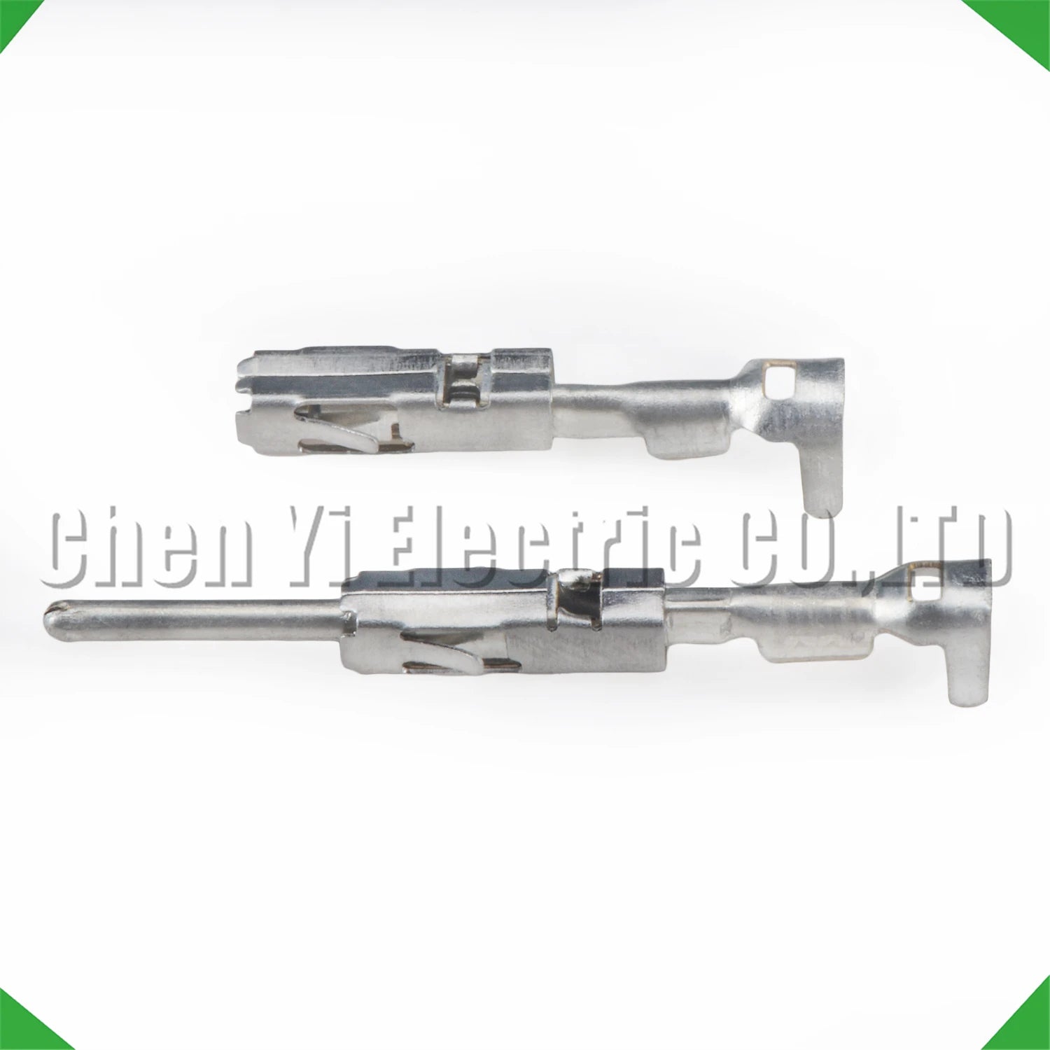 Automotive sheath connector crimp terminal pin