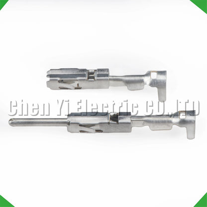 Automotive sheath connector crimp terminal pin
