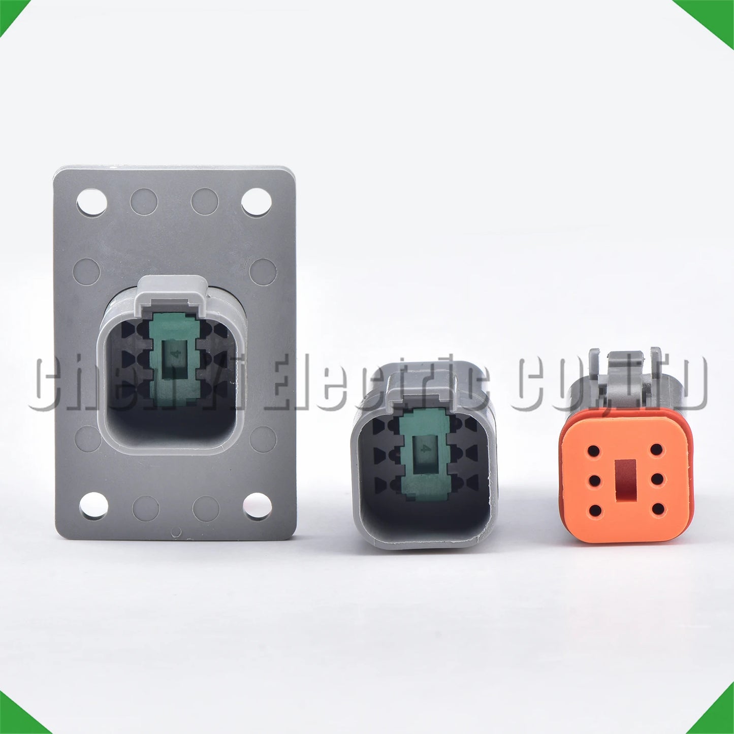 6 pin automotive waterproof wire harness connector installed on vehicle