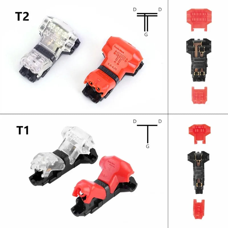Automotive T type wire splicing connector