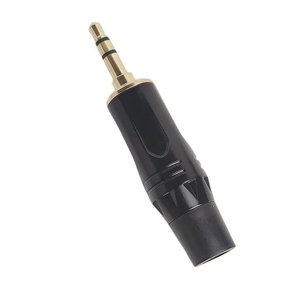 Set of gold-plated 3.5mm stereo audio plug connectors for DIY soldering and AUX cable repair for headphones, microphones, and speakers