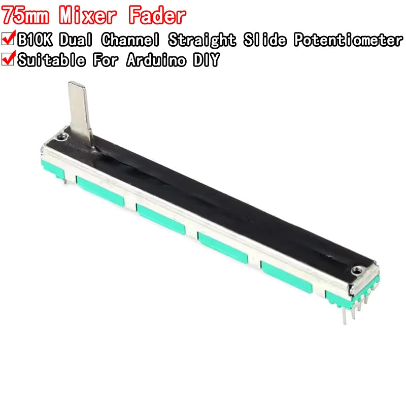 B10K 10K Ohm potentiometer SC6080GH, slide and rotary adjustment, carbon film type, ideal for electronics projects and DIY circuits