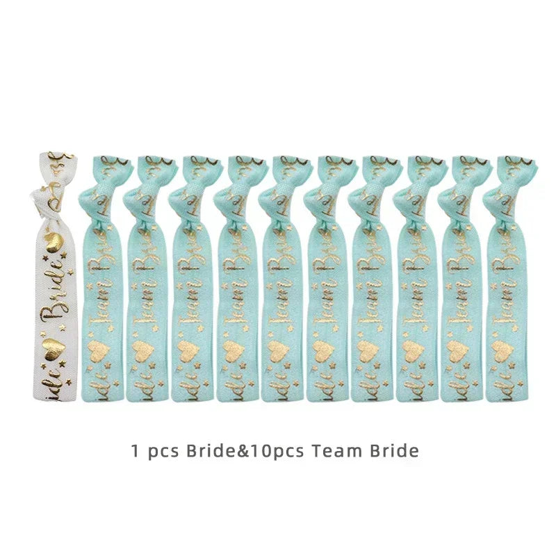 Bachelorette party wristbands for bride squad celebration