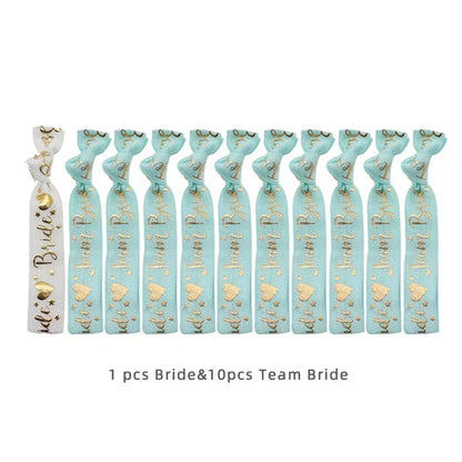 Bachelorette party wristbands for bride squad celebration