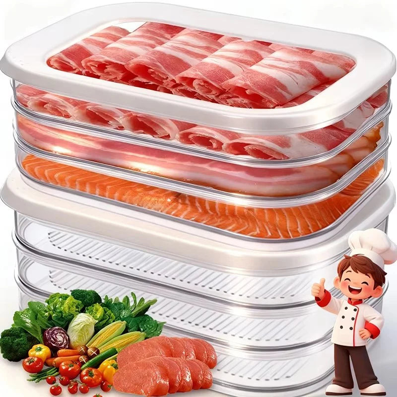 Bacon storage container for refrigerator
