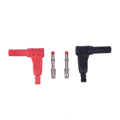 Detailed structure of 4mm male right angle solder type banana plug connector