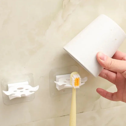 Household bathroom accessory, plastic toothbrush holder with removable stand for neat cup storage