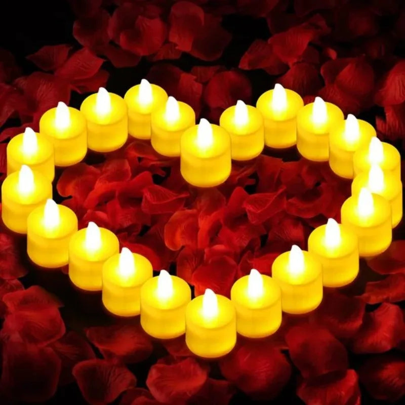 Battery powered LED tealight candle