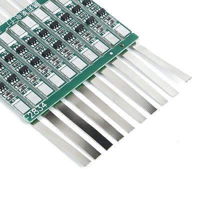 Structure of 3A protection board JB 28×3mm for 3.7V 18650 Li-ion battery, over-discharge protection