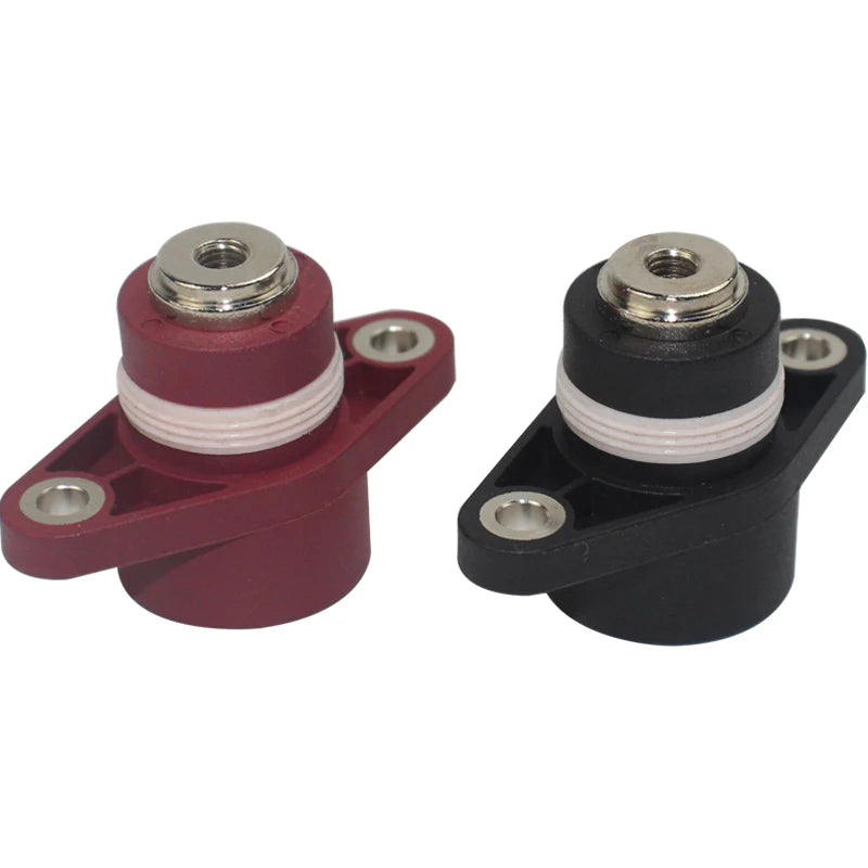 Red and black battery terminal for penetration connection and secure mounting
