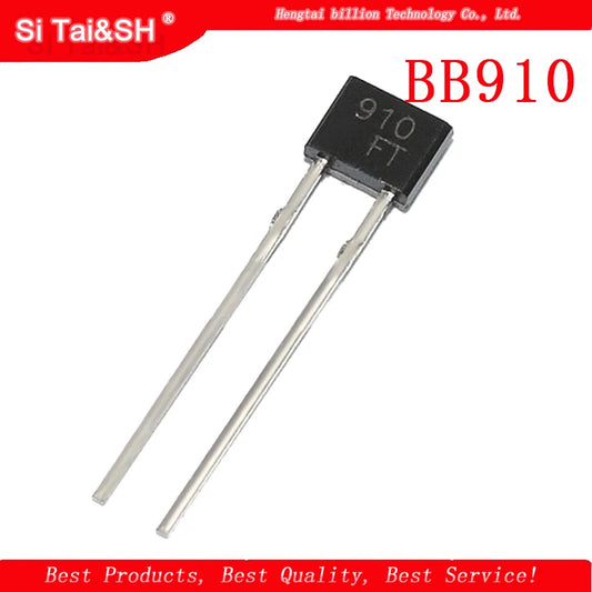 BB910 TO-92 varactor diode, new and original, ideal for RF tuning, voltage-controlled applications, and DIY electronics projects