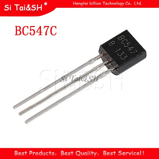 BC547C TO-92 NPN triode transistor for general purpose amplification and switching in electronics projects
