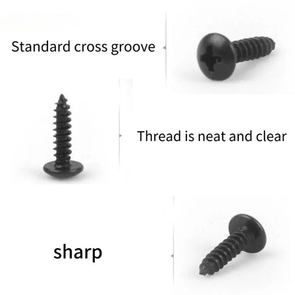 black-carbon-steel-phillips-truss-head-screws-set
