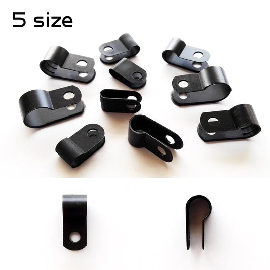 black-nylon-u-shape-cable-clamp