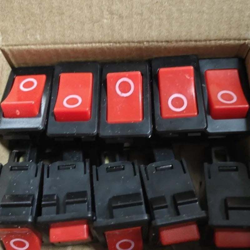 Push button switch in black red white options