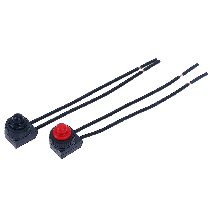 black waterproof on off power push button switch