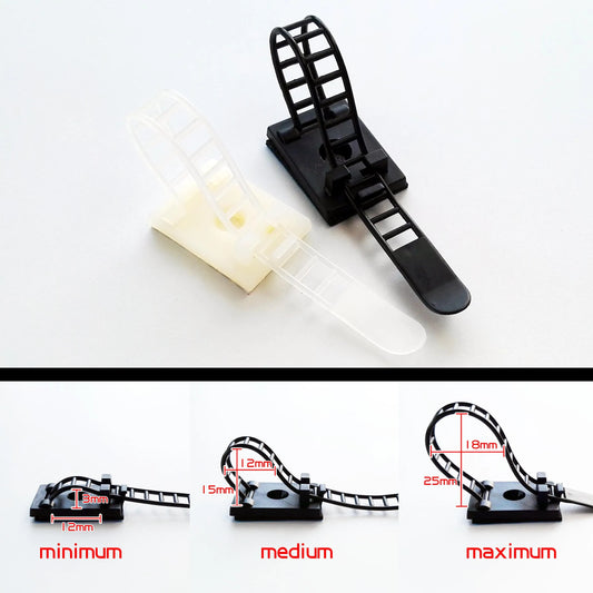 black-white-self-adhesive-cable-clamp