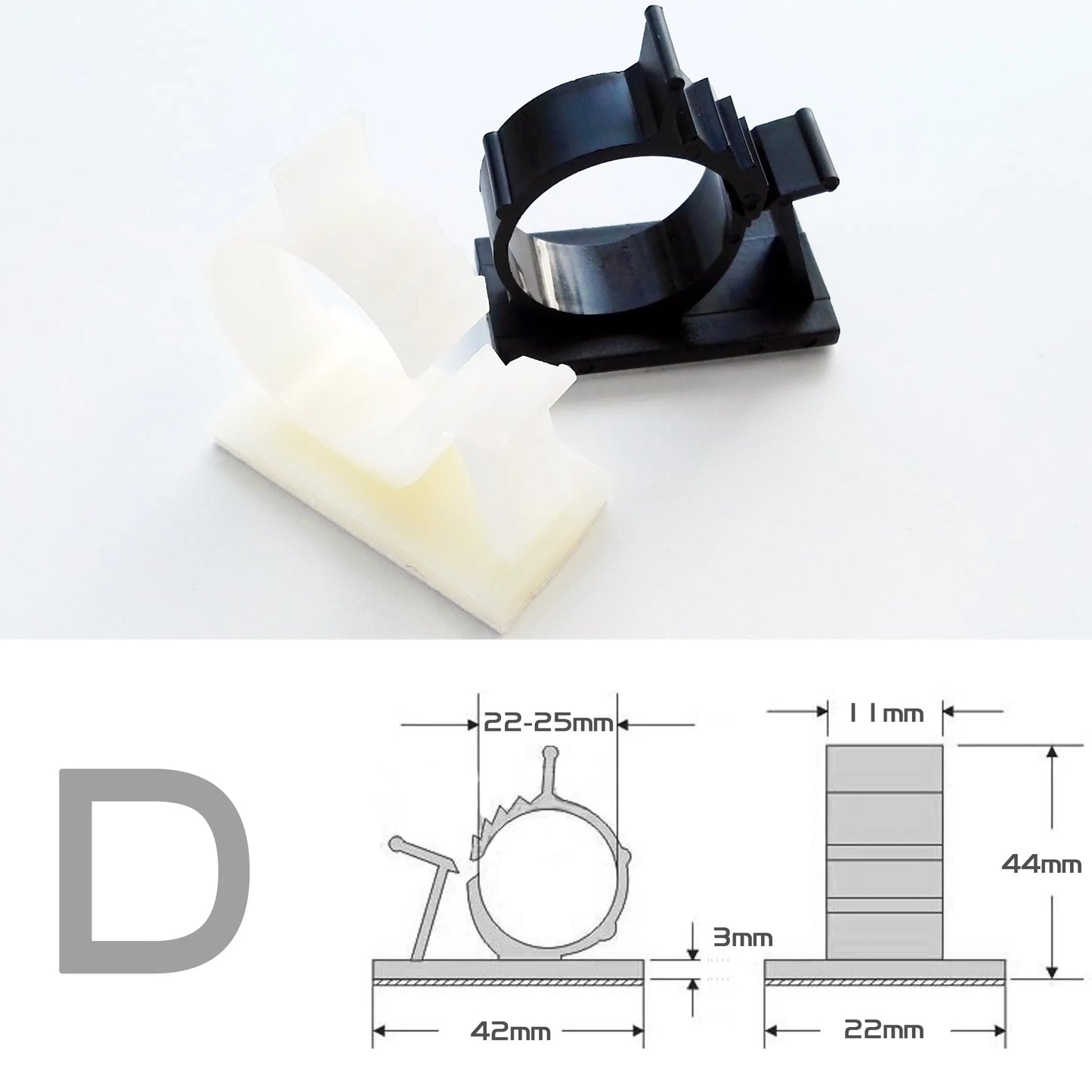 black-white-wire-cord-clamp-fixer