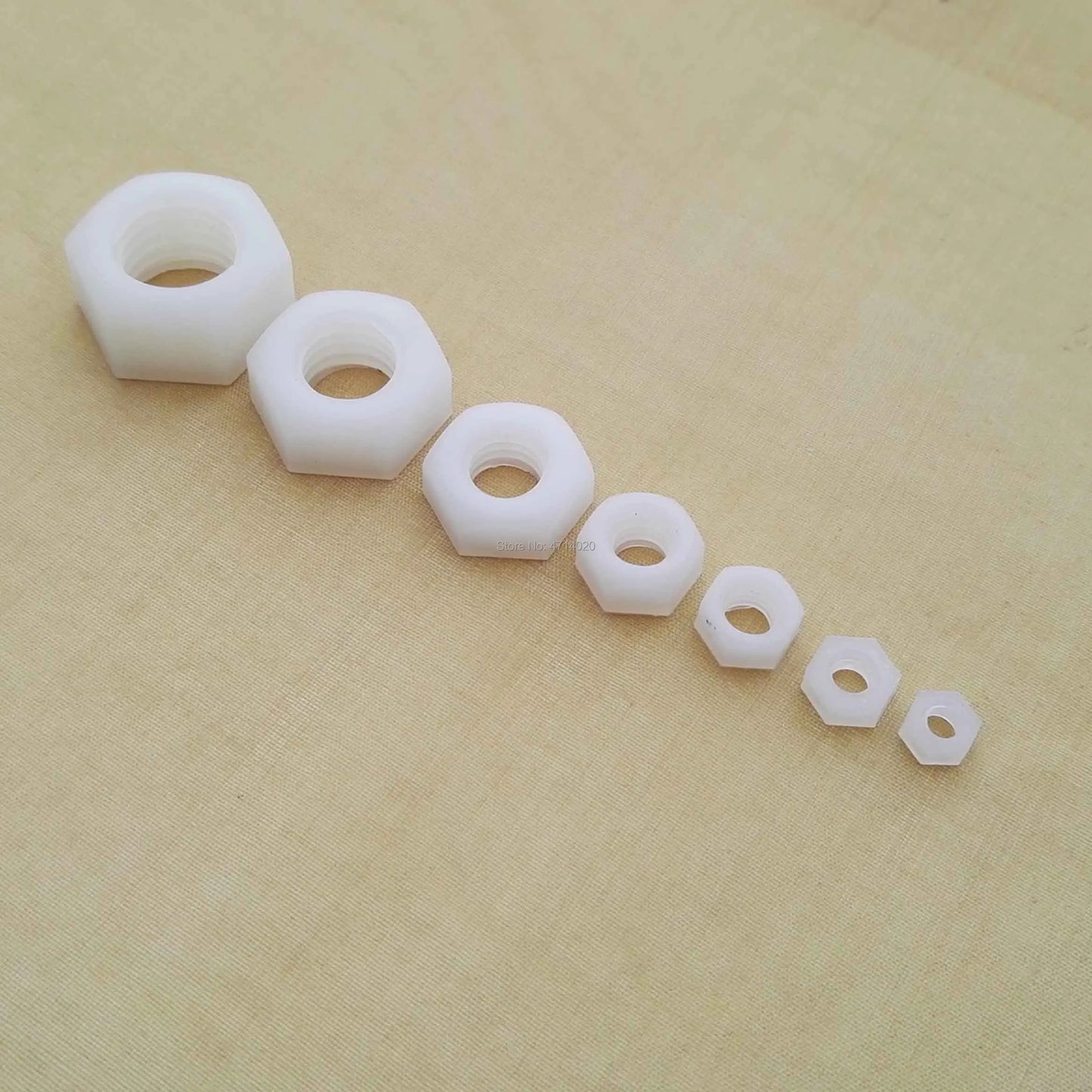 black_white_nylon_hex_nut_m2_m12
