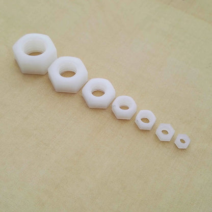black_white_nylon_hex_nut_m2_m12