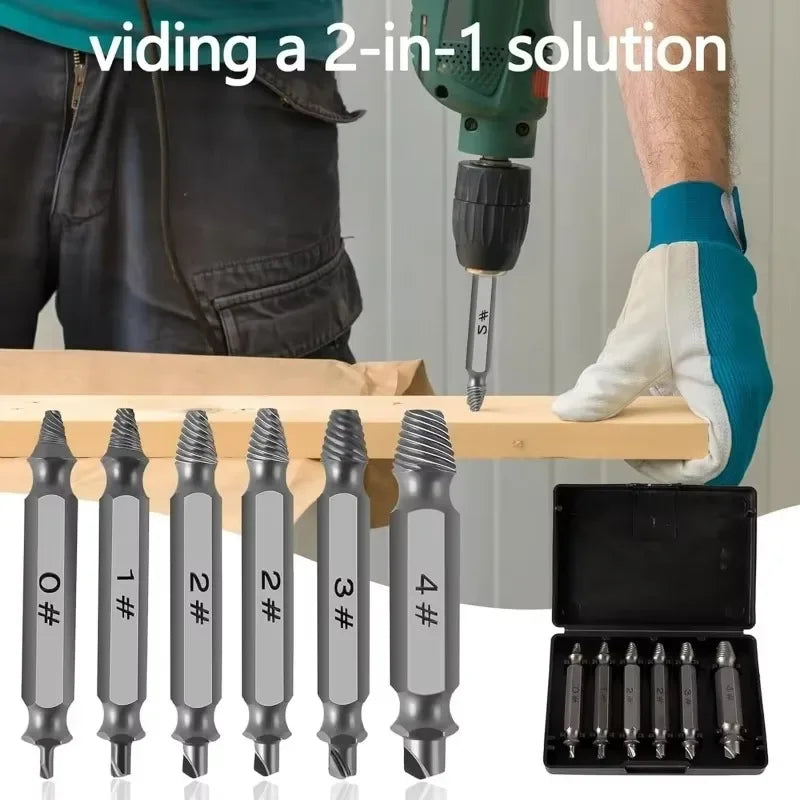 Bolt remover extractor tool for damaged screws and fasteners