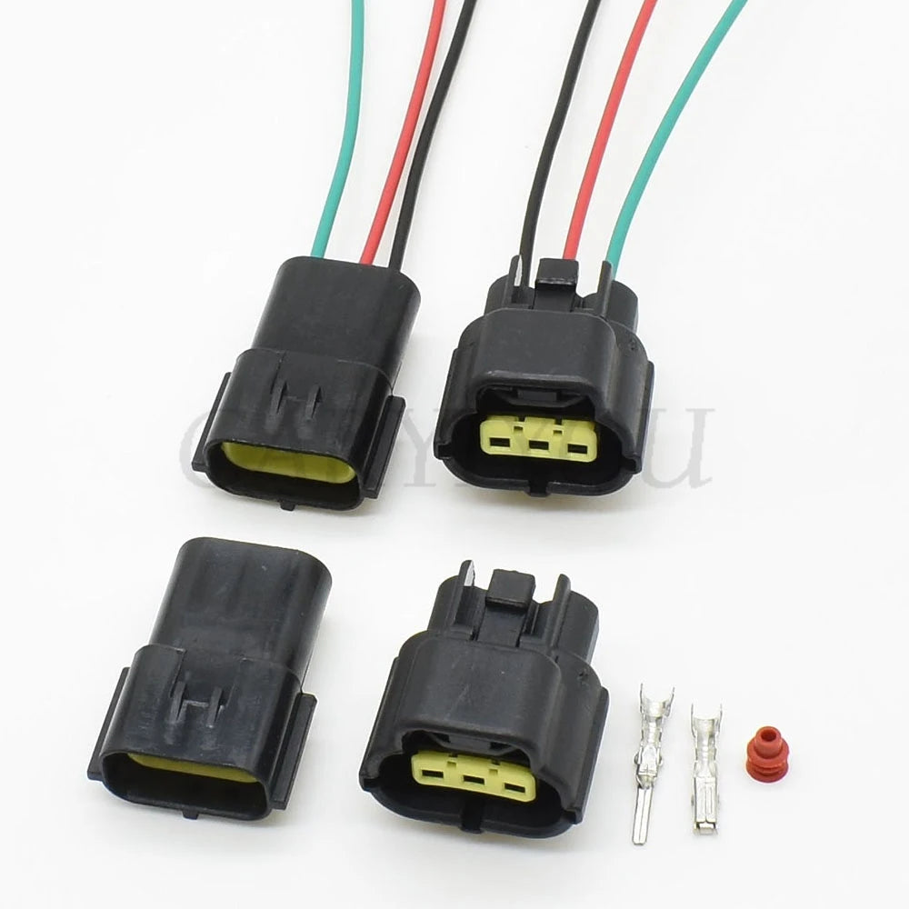 Detailed view of brake fluid level sensor socket 174359-2 for secure automotive wiring harness connection