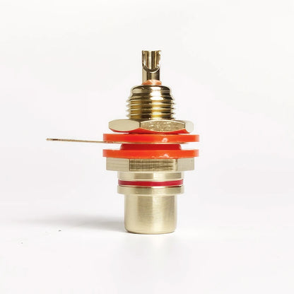 brass gold plated rca audio connector plug and jack for preamp and home theater systems
